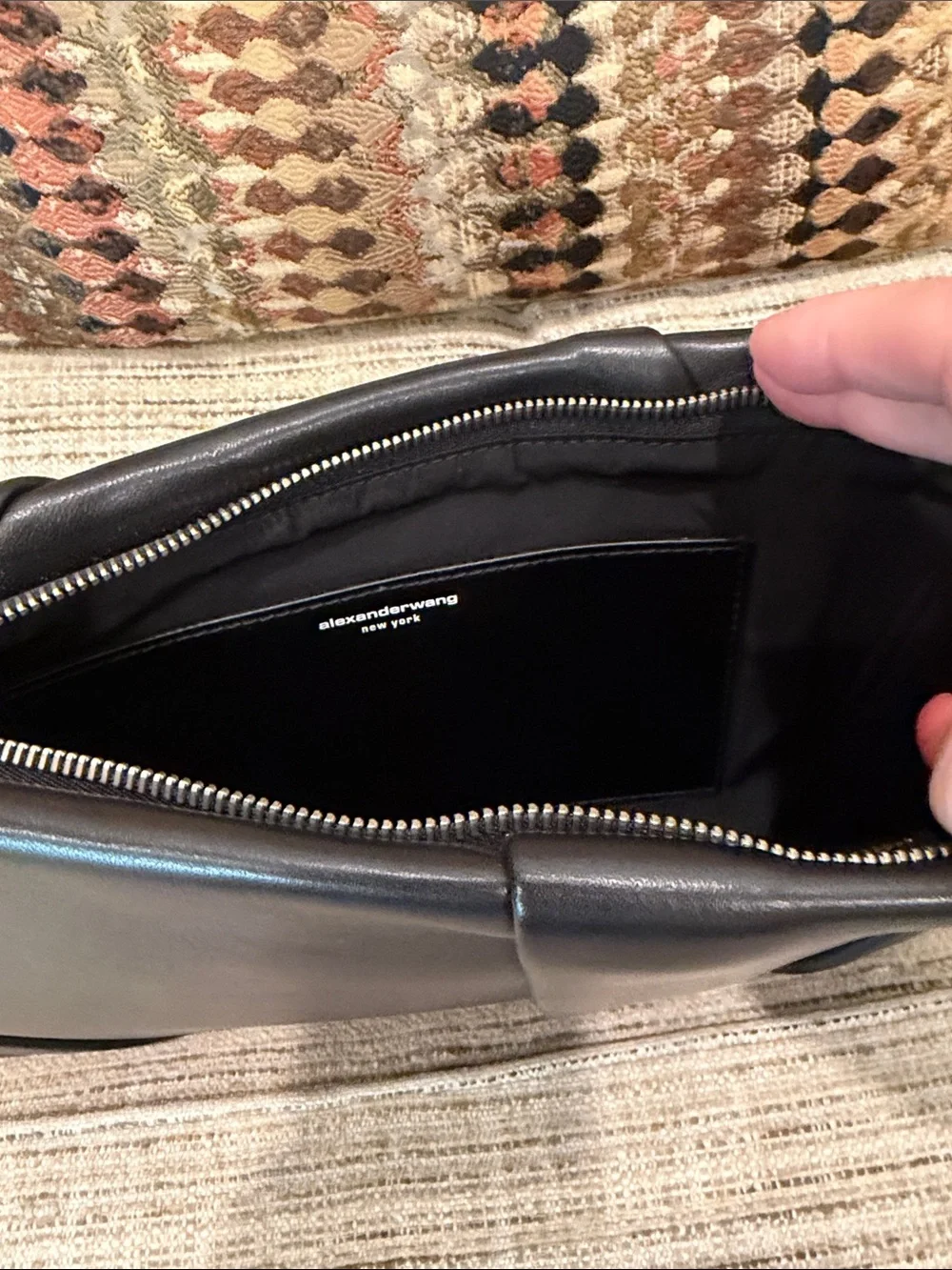 Alexander Wang Black Folded Leather Clutch Super Chic!